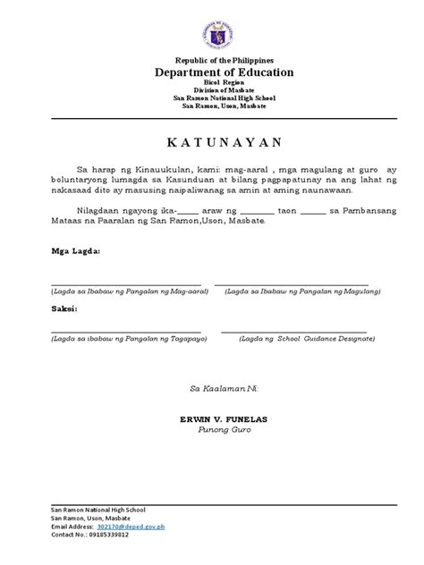 Katunayan Example Sentence in Tagalog: Sa katunayan, hindi .